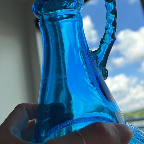 Vintage Blue Liquor Decanter with Stopper Jim Beam - Picture 13 of 14